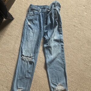 Free People distressed mid rise jeans
